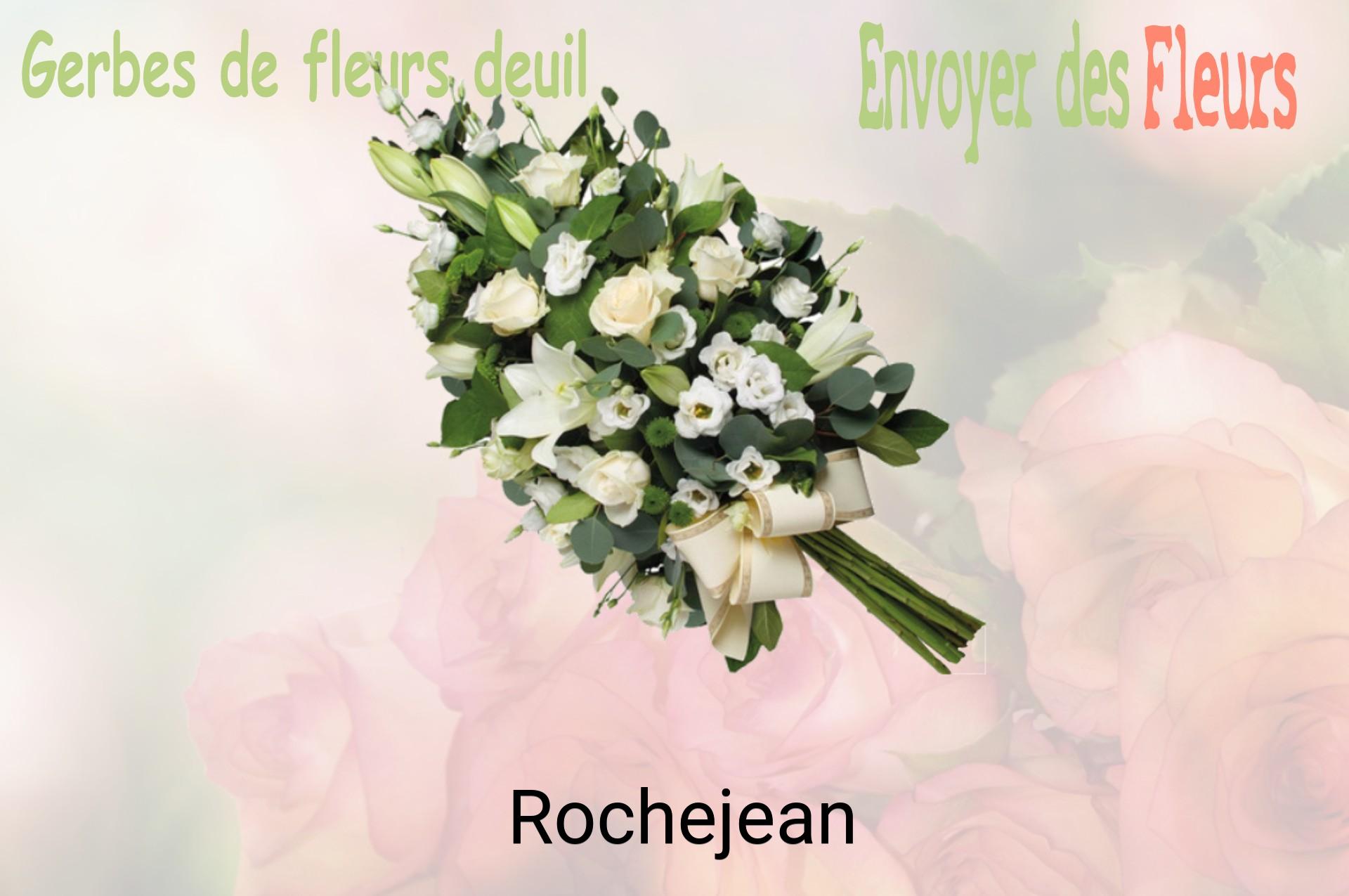 Gerbe de fleurs de deuil livrée à Rochejean